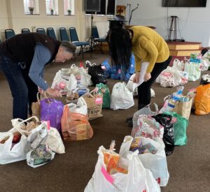 food parcels for local residents